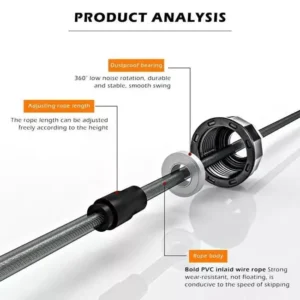 Digital Jump Rope with Counter Adjustable 3M | Smart Fitness Skipping Rope with Foam Handles