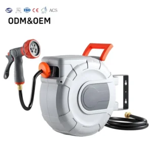 Retractable Garden Hose Reel Wall Mounted 1/2" | Automatic Rubber Hose for Car Wash & Gardening