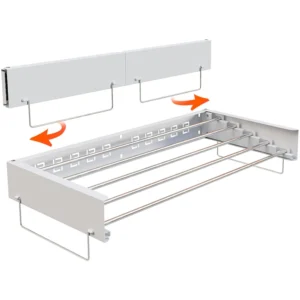 Wall Mounted Folding Clothes Drying Rack | Space Saving Laundry Hanging Rack Stainless Steel