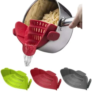 Food-grade Silicone Rubber Draining Basket Noodle Vegetable Washing Colander Household Gadget Leakproof Drainer Strainer