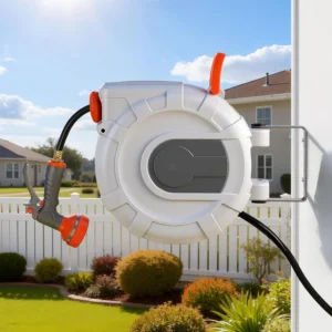 Retractable Garden Hose Reel Wall Mounted 1/2" | Automatic Rubber Hose for Car Wash & Gardening