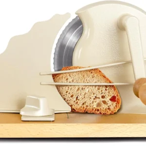 Manual Bread Slicer Adjustable Thickness | Stainless Steel Hand Crank Bread Cutter for Home & Bakery