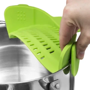 Food-grade Silicone Rubber Draining Basket Noodle Vegetable Washing Colander Household Gadget Leakproof Drainer Strainer