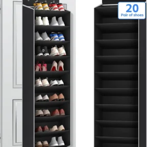 10 Tiers Large Size Over the Door Shoe Organizer Storage Hanging Shoe Rack for Door Shoe Organizer Holder for Sneakers and Boots