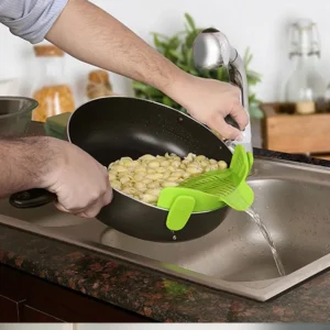 Food-grade Silicone Rubber Draining Basket Noodle Vegetable Washing Colander Household Gadget Leakproof Drainer Strainer