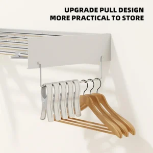 Wall Mounted Folding Clothes Drying Rack | Space Saving Laundry Hanging Rack Stainless Steel
