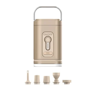 Portable Pocket Air Pump with Camping Lantern | USB Rechargeable Mini Air Pump 2400mAh