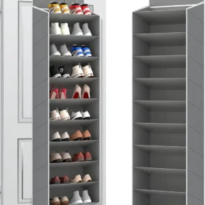 10 Tiers Large Size Over the Door Shoe Organizer Storage Hanging Shoe Rack for Door Shoe Organizer Holder for Sneakers and Boots