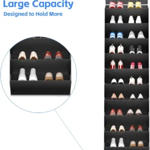 10 Tiers Large Size Over the Door Shoe Organizer Storage Hanging Shoe Rack for Door Shoe Organizer Holder for Sneakers and Boots