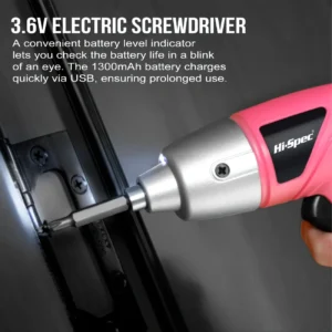 USB Rechargeable Electric Screwdriver Set 3.6V | Portable Tool Kit with Drill Bits